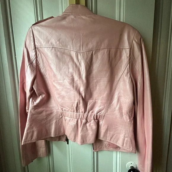 Carlisle leather jacket. Great condition! Baby pink with a little shimmer. - Picture 3 of 3